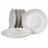 Null 6er Set Essteller Flach 27cm White Biata Steingut