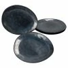 Null 4er Set Manhattan Kuchenteller 20,3x17cm Schwarz Oval - 24322637