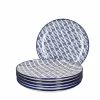 Null 6er Set Speiseteller Jail Blau Weiß - 89984