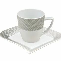 Null Kaffeeservice Moonlight 18tlg. - Weiß Mit Farbigem Gittermuster-Dekor Und Geschwungenen Kanten - Für 6 Personen -Null Shop 2d702c23 90b0 4e62 9aea 0a486e85d5be scaled