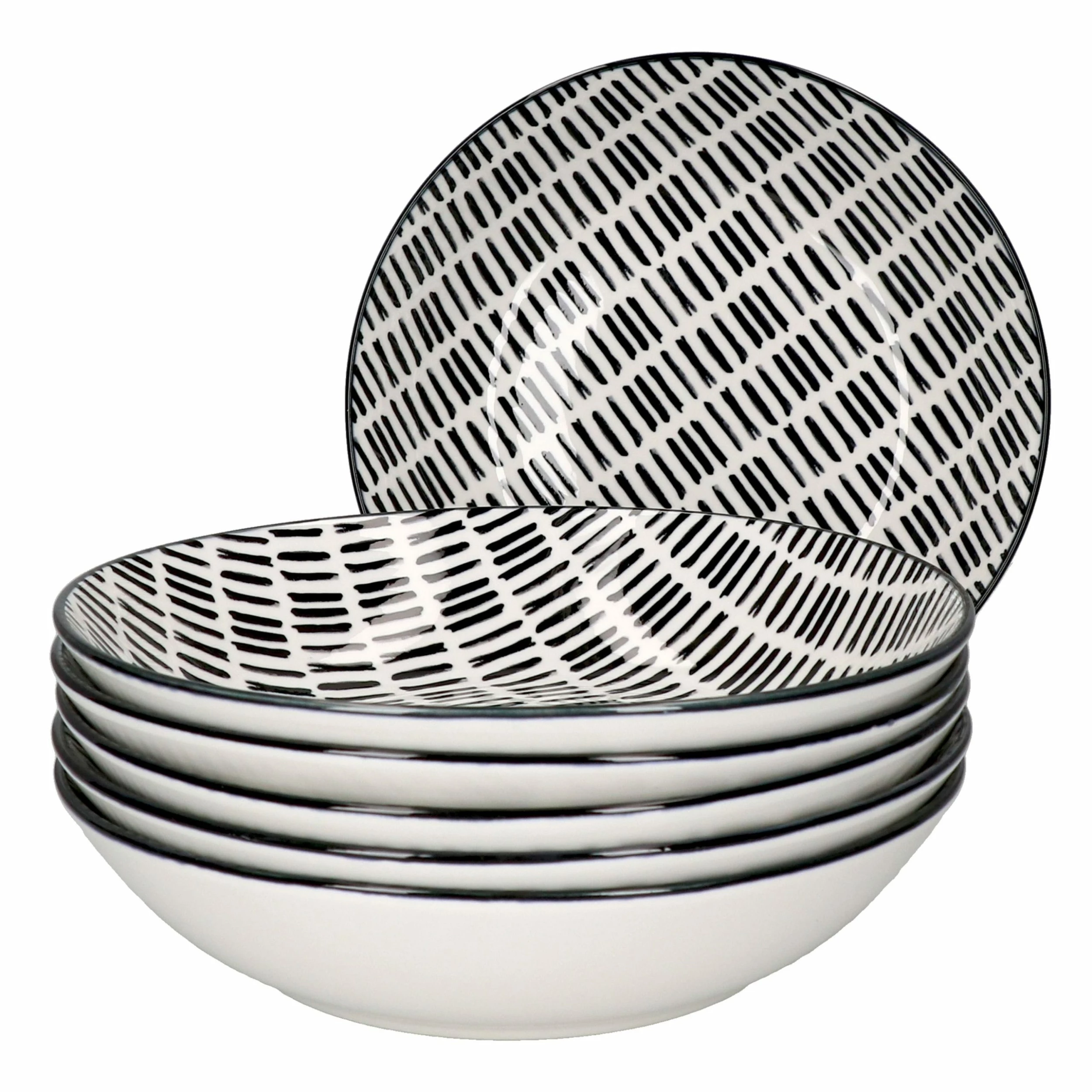 Null 6er Set Suppenteller Rabisco Blau Weiß - 87651 4 Null 6er Set Suppenteller Rabisco Blau Weiß - 87651 – Bild 4