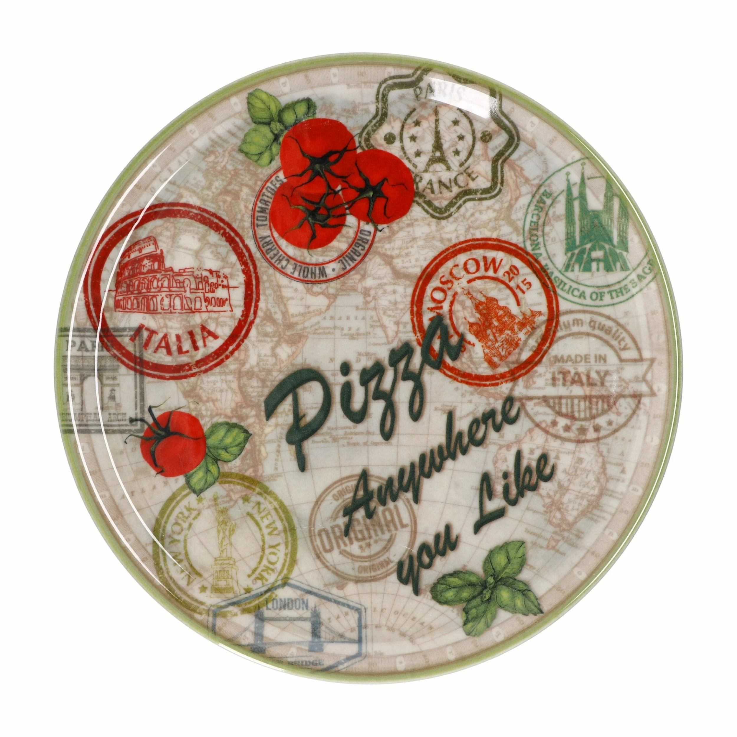 Null 6er Set Pizzateller Charme Green - Moskau Grün - 31cm - 04019#ZCHAV 2 Null 6er Set Pizzateller Charme Green - Moskau Grün - 31cm - 04019#ZCHAV – Bild 2