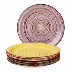 Null 6er Set Essteller Flach Rimini Bunt