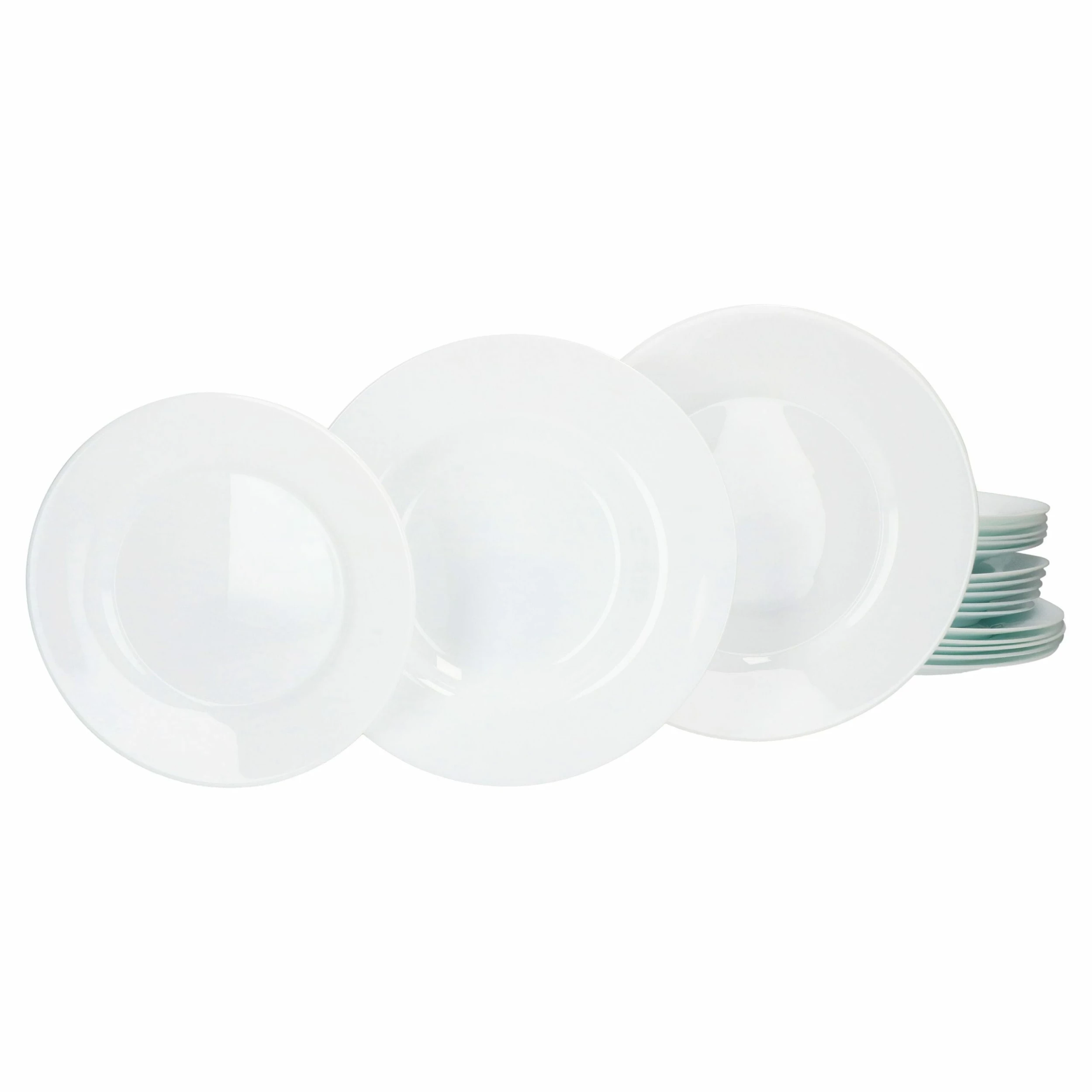 Null 18tlg. Tellerset Toledo Weiß Opalglas Für 6 Personen 1 Null 18tlg. Tellerset Toledo Weiß Opalglas Für 6 Personen