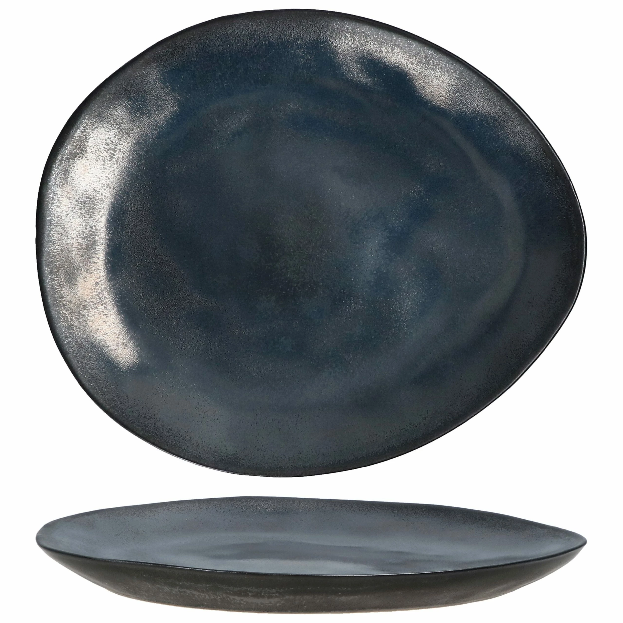 Null 4er Set Manhattan Kuchenteller 20,3x17cm Schwarz Oval - 24322637 2 Null 4er Set Manhattan Kuchenteller 20,3x17cm Schwarz Oval - 24322637 – Bild 2