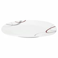 Null 6er Set Essteller Flach Palazzo 25cm - Speiseteller Aus Weißem Porzellan Mit Dekor-Kreisen In Grau Und Dunkelrot -Null Shop 537d16c5 cf0a 4afd ac7e a15ed6c0bcfa scaled
