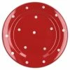 Null Essteller Flach Emily 27cm Rot Mit Weißen Punkten