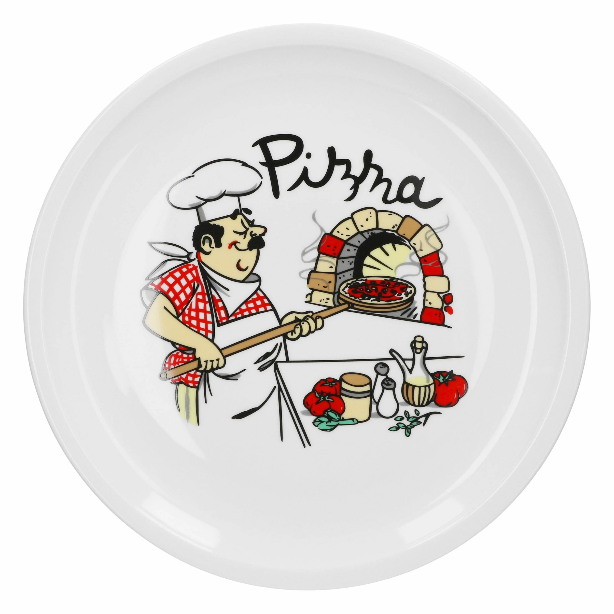 Null Van Well Pizzateller Mit Küchenchef Dekor 7 Null Van Well Pizzateller Mit Küchenchef Dekor – Bild 7