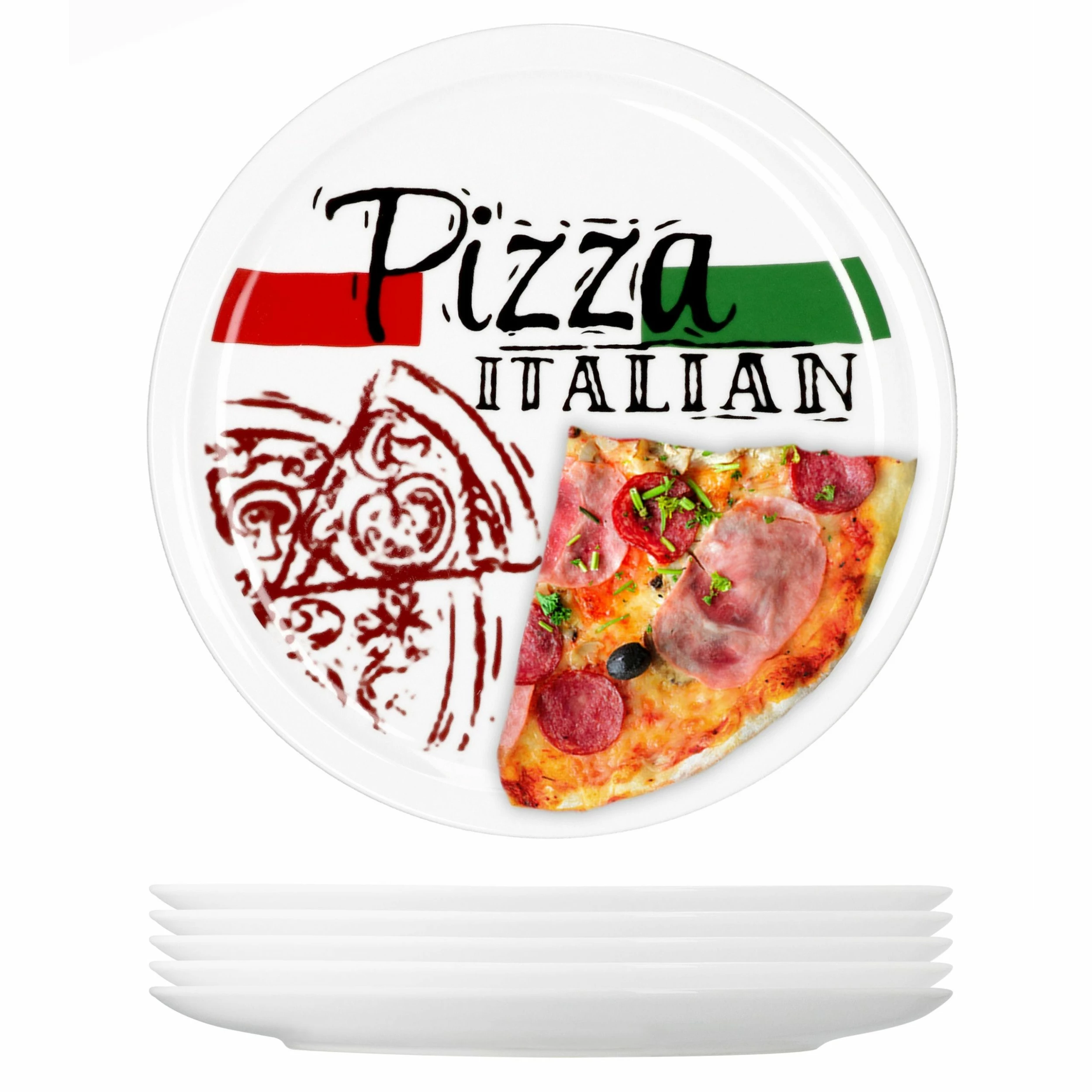 Null 6er Set Pizzateller Pizza Italian 28cm 7 Null 6er Set Pizzateller Pizza Italian 28cm – Bild 7