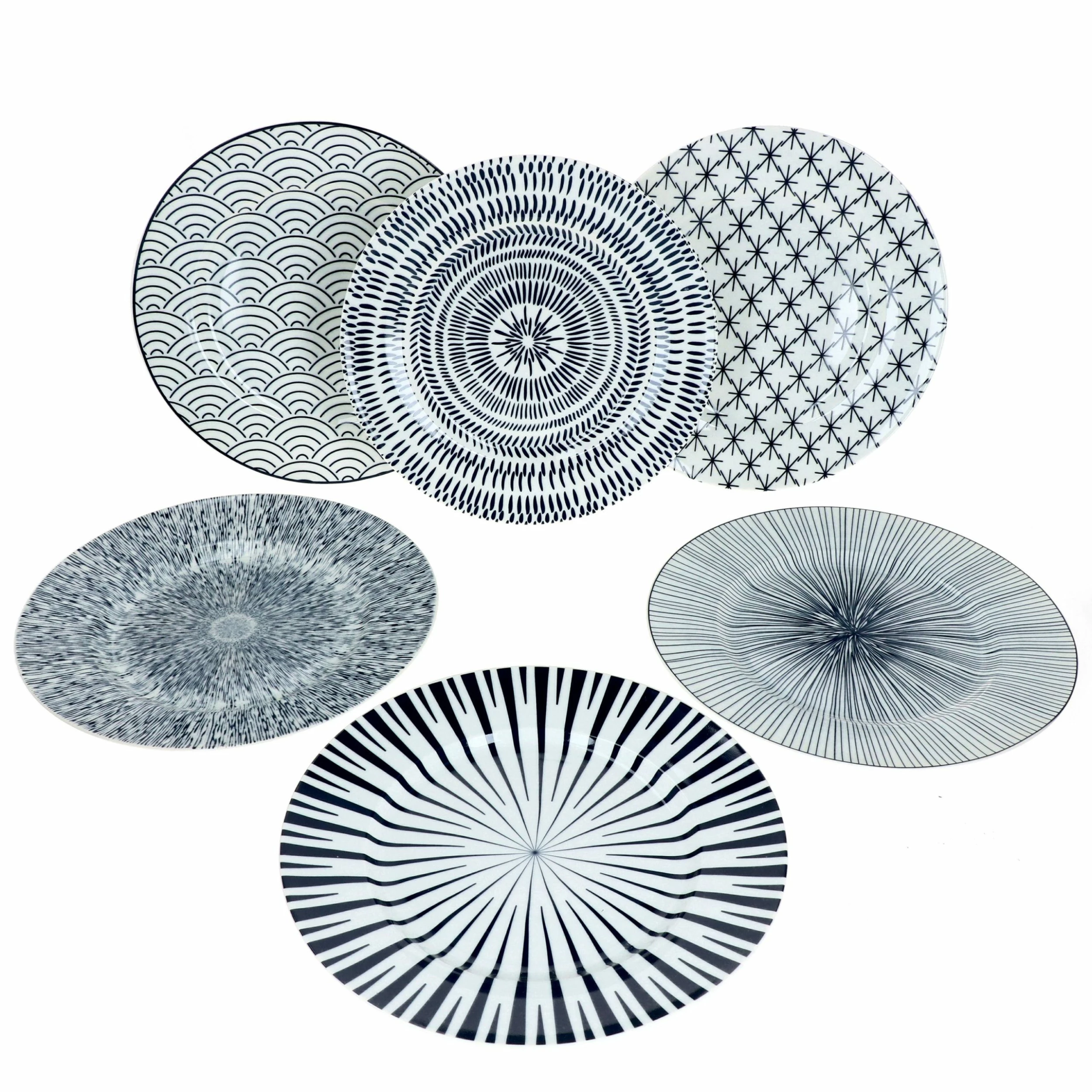 Null 6er Set Speiseteller Seoul Blau & Weiß Für 6 Personen 1 Null 6er Set Speiseteller Seoul Blau & Weiß Für 6 Personen