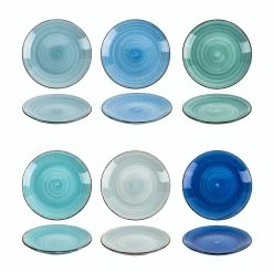 Null Teller Geschirr Set 6 Tlg 19 Cm Kuchenteller Kleine Essteller Blau