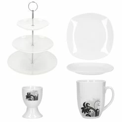 Null 7tlg. Etageren Frühstück Lilli Black Flower - 1x 24302284, 2x Eierbecher BF, 2x Becher BF & 2x Kuchenteller Lilli -Null Shop 9e3de64e e3e4 4daf ba0c afe26dcc3406 scaled