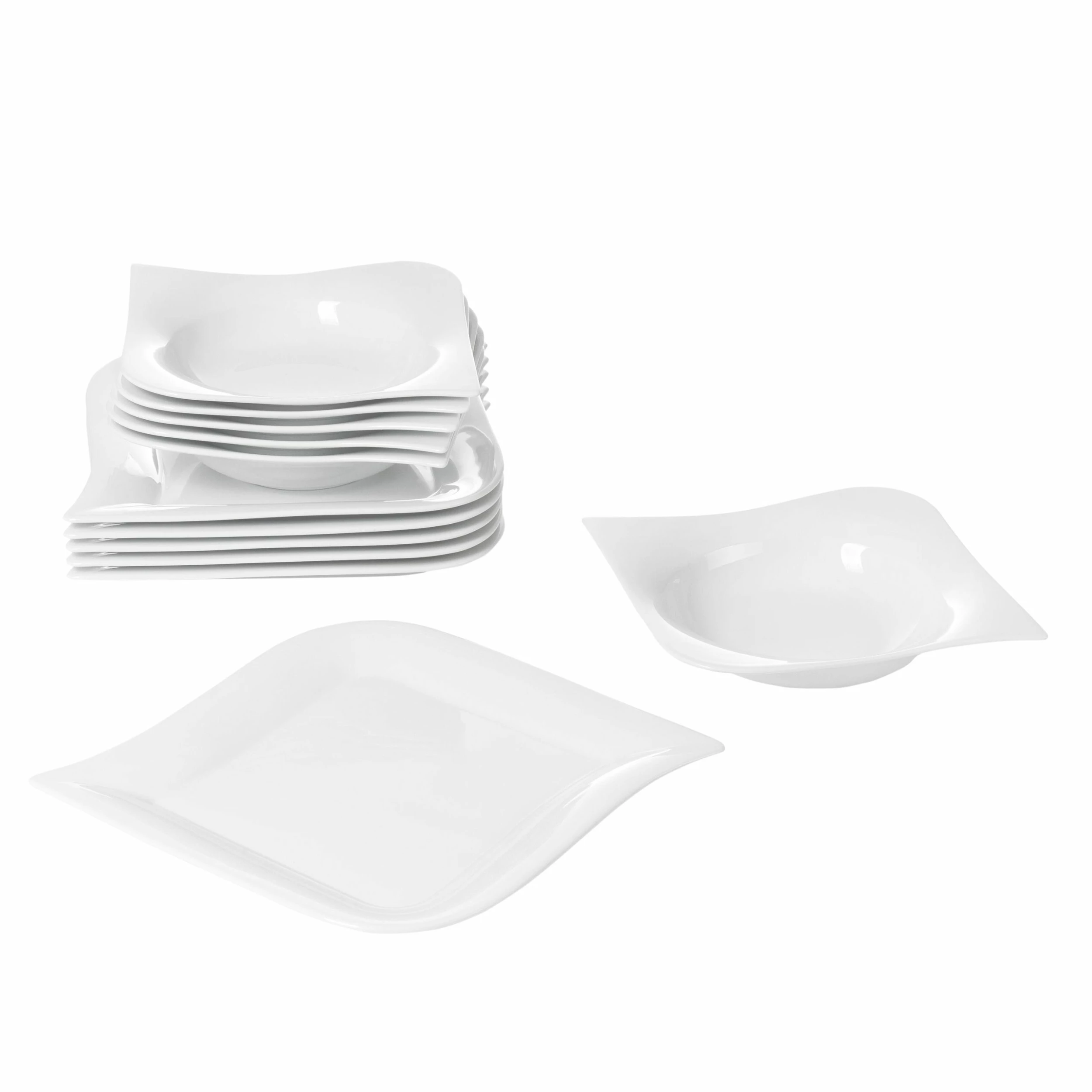 Null Tafelservice Classico 24tlg. Porzellan Weiß Für 12 Personen 3 Null Tafelservice Classico 24tlg. Porzellan Weiß Für 12 Personen – Bild 3