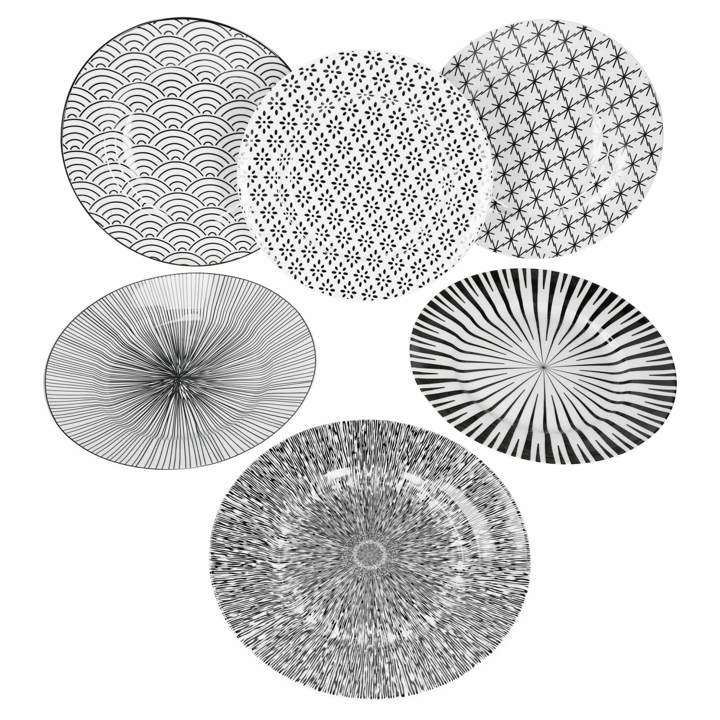 Null 6er Set Speiseteller Seoul Blau & Weiß Für 6 Personen 2 Null 6er Set Speiseteller Seoul Blau & Weiß Für 6 Personen – Bild 2