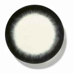 Null Flacher Teller Mit Schwarzer Mitte 17,5cm (2 Stück) Von CHEFGASTRO