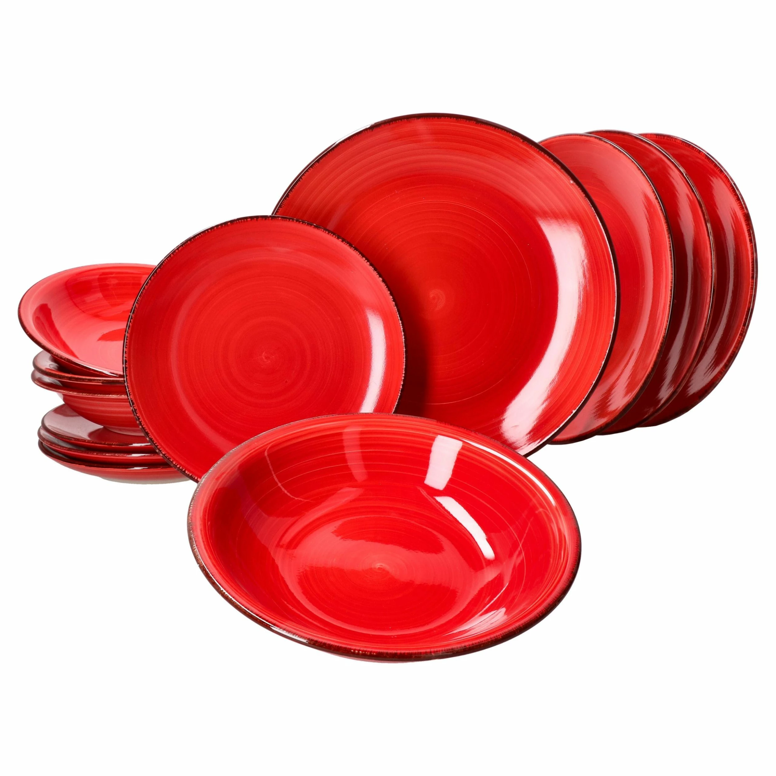 Null MamboCat Uni Gelb 12-tlg. Teller Set Geschirr Steingut 2 Null MamboCat Uni Gelb 12-tlg. Teller Set Geschirr Steingut – Bild 2