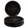 Null 6er Set Speiseteller Zakynthos Reactive Glaze Schwarz - 24327312
