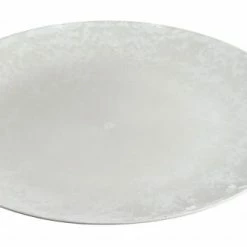 Null NEU Dekoteller, Grau / Weiß, Polyresin / Kunstharz, Höhe: 2cm / Ø 33cm, Handgefertigt, *Germany*