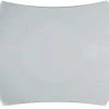 Null 4 X Tokio Uni Rechteckteller Flach 31x26cm * - Weiß -