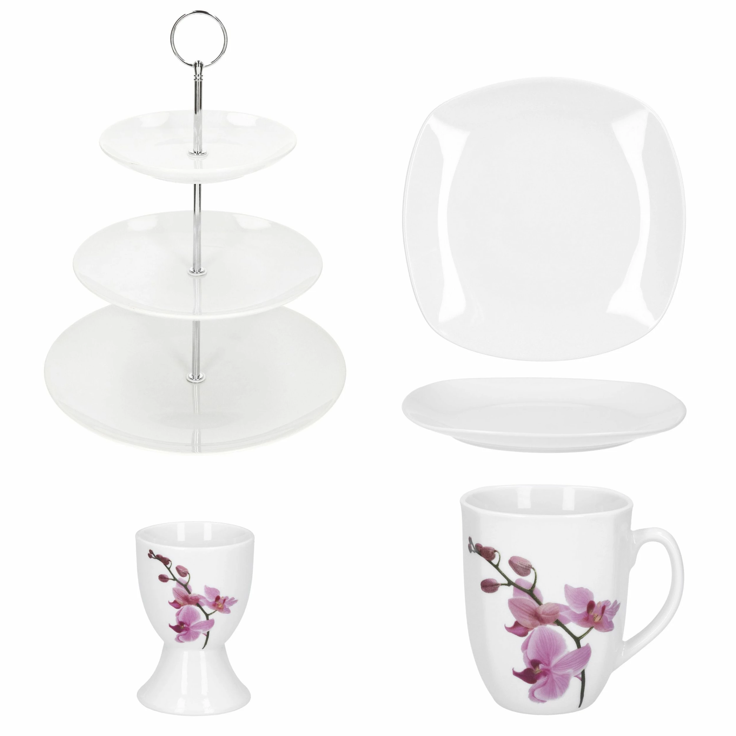 Null 7tlg. Etageren Frühstück Lilli Kyoto - 1x 24302284, 2x Eierbecher Kyoto, 2x Becher Kyoto & 2x Kuchenteller Lilli 6 Null 7tlg. Etageren Frühstück Lilli Kyoto - 1x 24302284, 2x Eierbecher Kyoto, 2x Becher Kyoto & 2x Kuchenteller Lilli – Bild 6