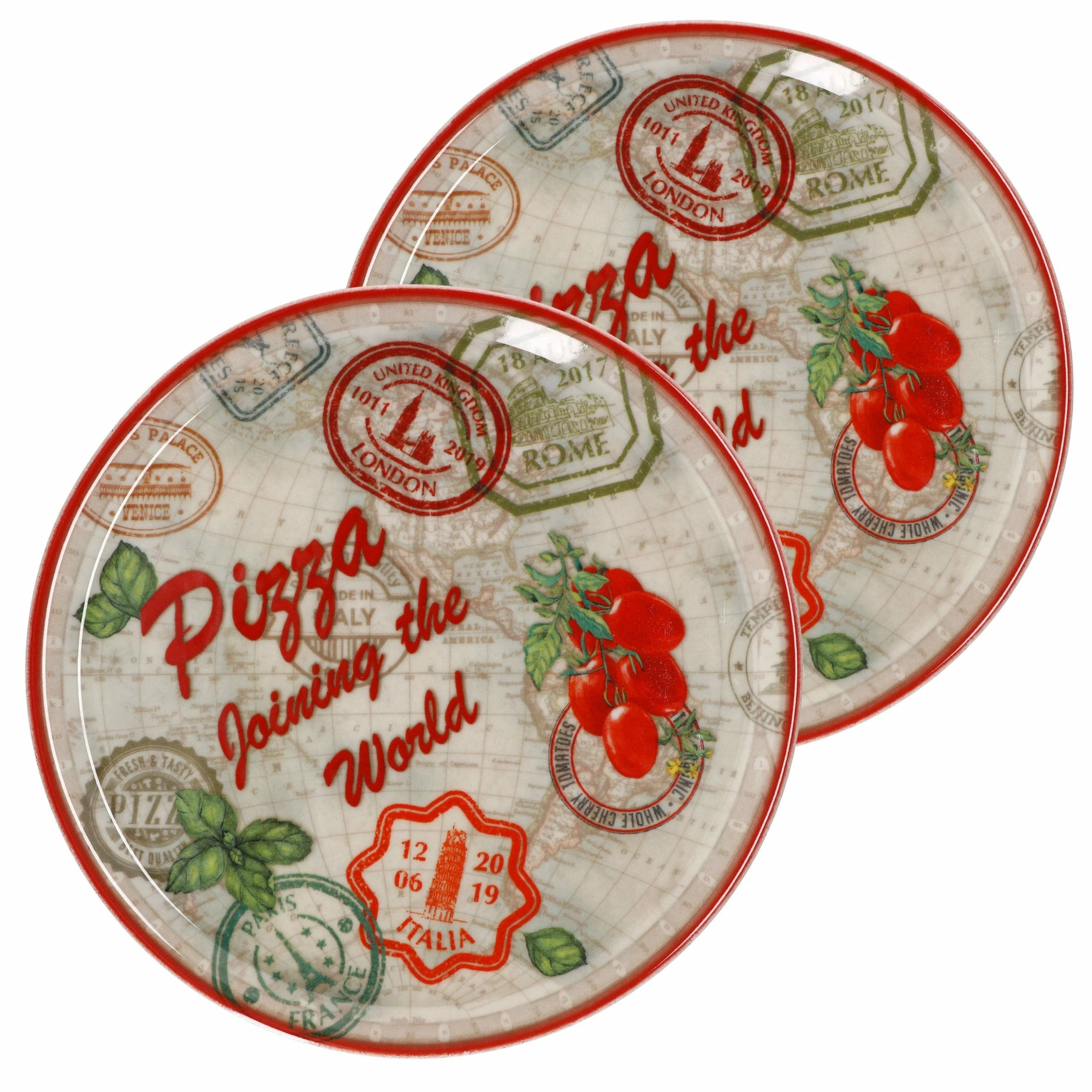 Null 4er Set Pizzateller Napoli Pizzafoods Grün + Rot 33cm - 04018#ZP1 + 04018#ZP2 6 Null 4er Set Pizzateller Napoli Pizzafoods Grün + Rot 33cm - 04018#ZP1 + 04018#ZP2 – Bild 6