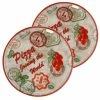 Null 2er Set Pizzateller Charme Red - Rom Rot - 33cm - 04018#ZCHAR