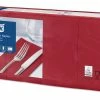 Null 1500x TORK Zelltuch-Servietten 33 X 33 Cm 3-lagig 1/8 Falz Bordeaux (477418-40)