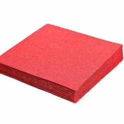 Null 1000x Servietten 33 X 33 Cm 1/4 -Falz 3-lagig Rot