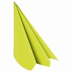 Null 50x Servietten Airlaid 40x40cm 1/4 -Falz Stoffähnlich Hochwertig Gelbgrün
