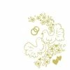 Null 50x Motivservietten Airlaid 40 X 40 Cm "Goldene Tauben + Ringe" Hochzeit