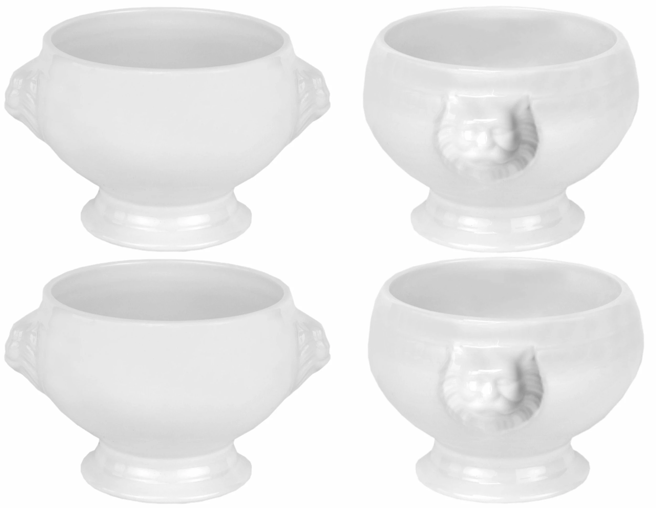 Null 4er Set Löwenkopfterrine - Suppentasse 0,4L 1 Null 4er Set Löwenkopfterrine - Suppentasse 0,4L