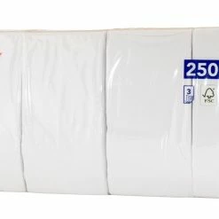 Null 1000x DUNI Zelltuch-Servietten 40 X 40 Cm 3-lagig 1/8 Falz Weiß (213028)