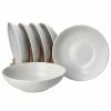 Null 6er Set Suppenteller 20,5cm White Biata Steingut
