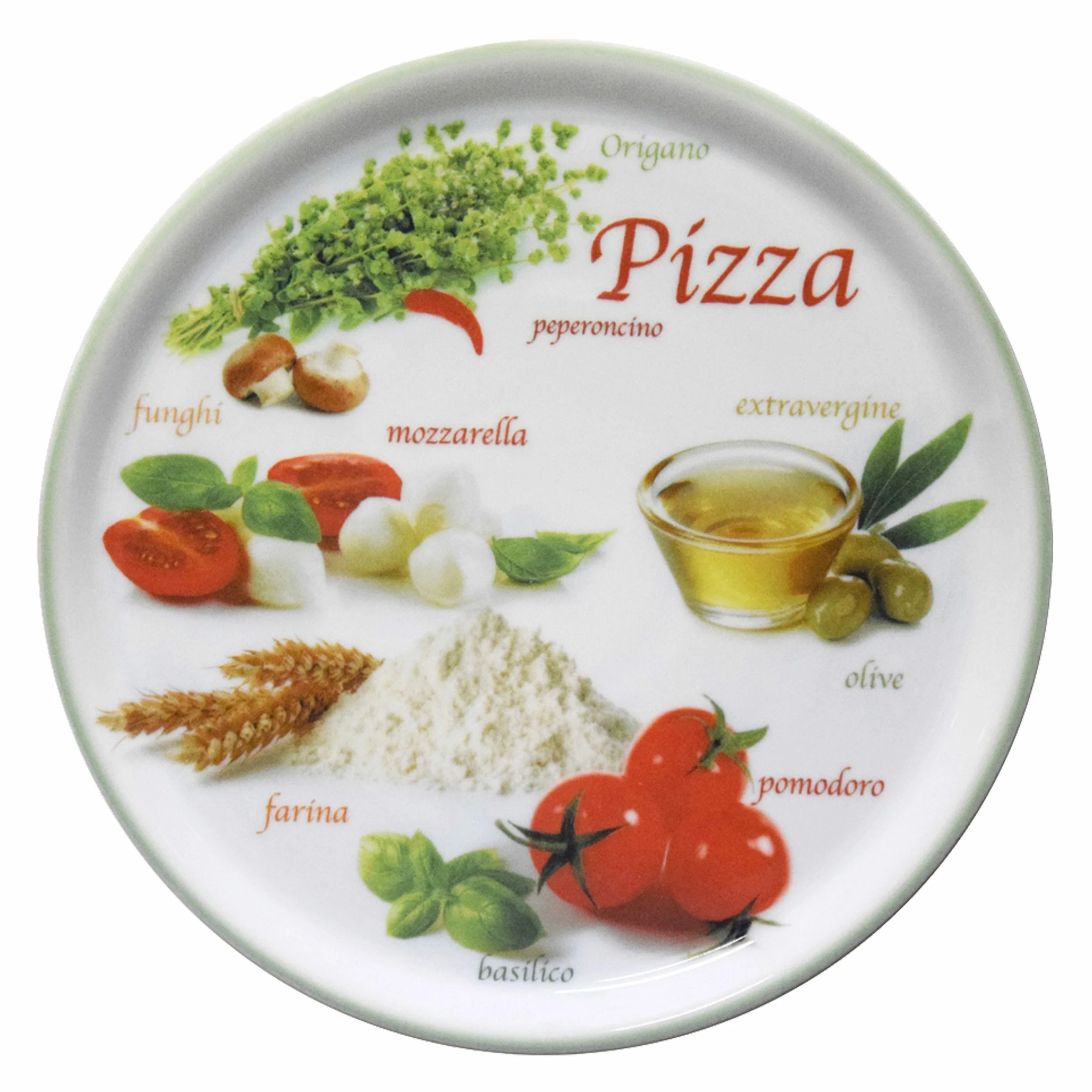 Null Pizzateller Napoli Pizzafoods Grün 33cm - 04018#ZP1 1 Null Pizzateller Napoli Pizzafoods Grün 33cm - 04018#ZP1