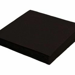Null 250x Servietten 40 X 40cm 1/4 -Falz 3-lagig Schwarz
