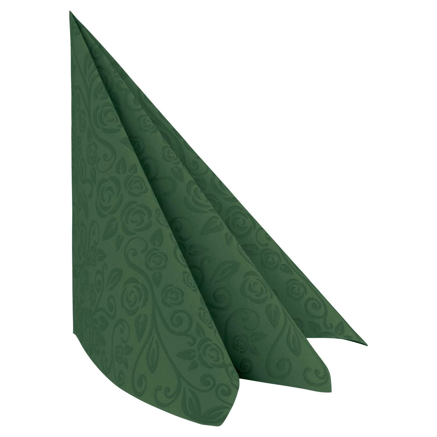 Null 250x Servietten Airlaid 40x40cm 1/4 -Falz Mit Rosenmuster Dunkelgrün 1 Null 250x Servietten Airlaid 40x40cm 1/4 -Falz Mit Rosenmuster Dunkelgrün